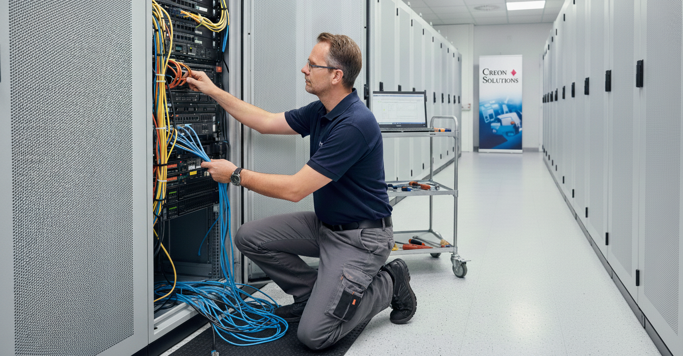 Netzwerktechniker bei der Arbeit